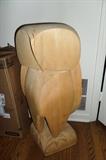VERY LARGE WOOD CARVED OWL
