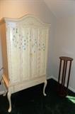 NICE SMALL SIZE HAND PAINTED ENTERTAINMENT ARMOIRE