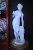 CARRERA MARBLE SCULPTURE BY FERDINANDO PALL - PIETRASANTAM ITALY = HEIGHT:  30 INCHES