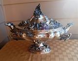 .800 SILVER CENTERPIECE BY PERUZZI BROTHERS SIMILAR TO BUCELLATI OR CARTIER - 3434 GRAMS - LENGTH:  19 INCHES