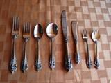 GRAND BAROQUE STERLING SILVER FLATWARE SERVICE FOR TWELVE WITH SERVING PIECES