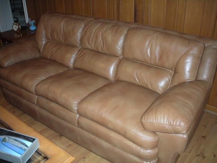 Recently purchased quality leather sofa