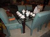 Glass-top Dining Table & Chairs