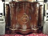 LOUIS XV STYLE CHEST WITH GILT BRONZE ORMOLU, MARBLE TOP