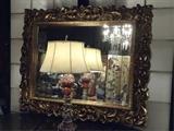 LARGE GOLD FINISH MIRROR, 4 FT LONG