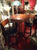 BAR HEIGHT 3 PC WOOD BISTRO SET, TABLE AND 2 CHAIRS