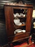 VINTAGE WOOD CHINA CABINET