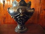 LARGE BRONZE FIGURAL JARDINERE