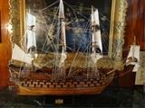 HUGE 4 FT WOOD SHIP MODEL