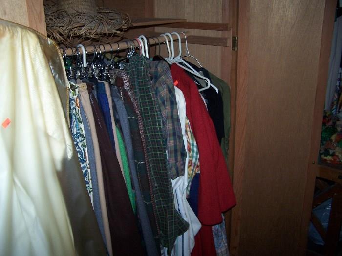 SOME OF THE VINTAGE CLOTHING