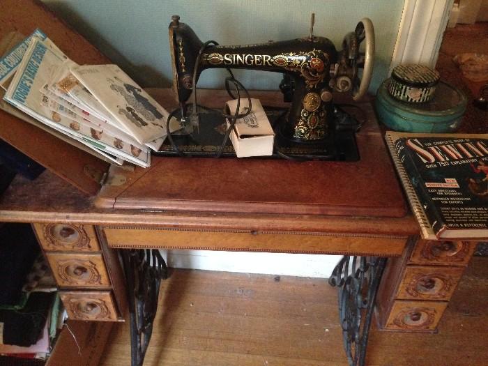 Antique Sewing Machine, Patterns, Sewing Books