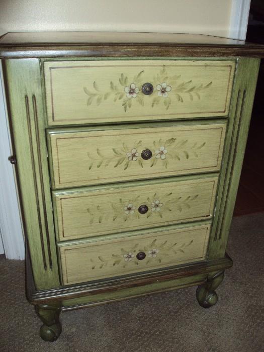 Small Painted Jewelry Cabinet