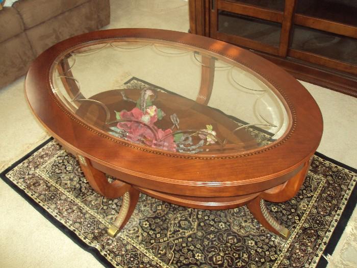 Beveled Glass Class Coffee Table