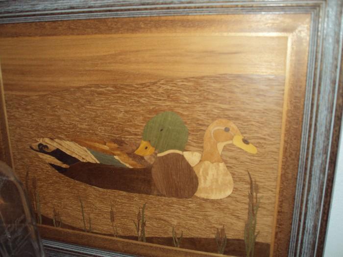 Wood Inlay Ducks