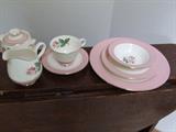78-PIECE HOMER LAUGHLIN CHINA SET. PATTERN IS PINK ROSE. 