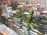 ASSORTED ANTIQUE BRICKS & STONES FOR A PROJECT