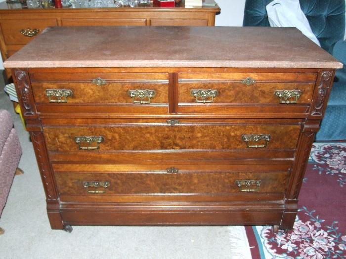 FABULOUS AND RARE BUFFET DRESSER WITH MARBLE TOP