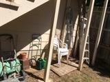 Loy's of yard and garden tools, ladders, etc 
