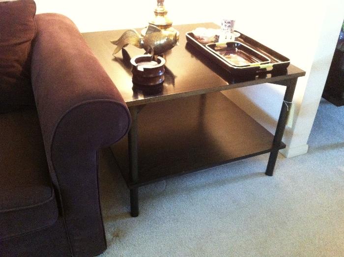 Mid century end tables and accessories.
