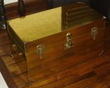 Hollywood Regency style brass trunk