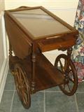 Vintage drop leaf tea cart