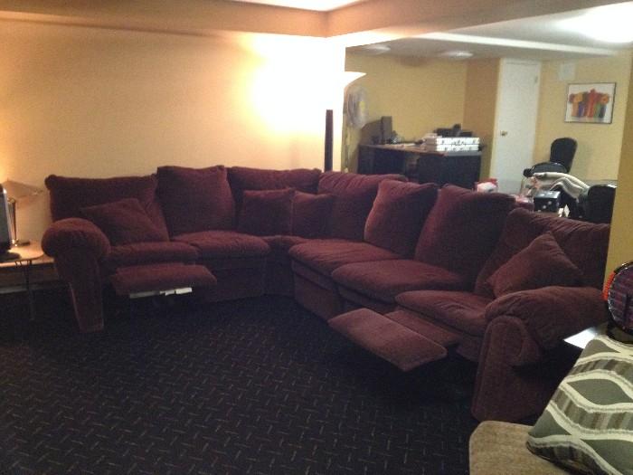sectional with recliner ends