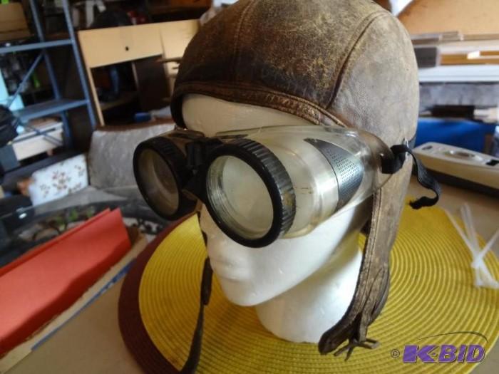 Vintage Aviator goggles and helmet