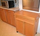 Solid Oak Microwave Cart (not microwave)