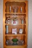 Decorative Glassware, Metal Floral Sculpture, Candlesticks, etc. 