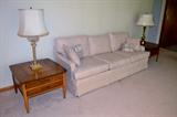 Lane End Tables (w/Drawers), Creamy Dreamy Sofa (very clean), Accent Lamps