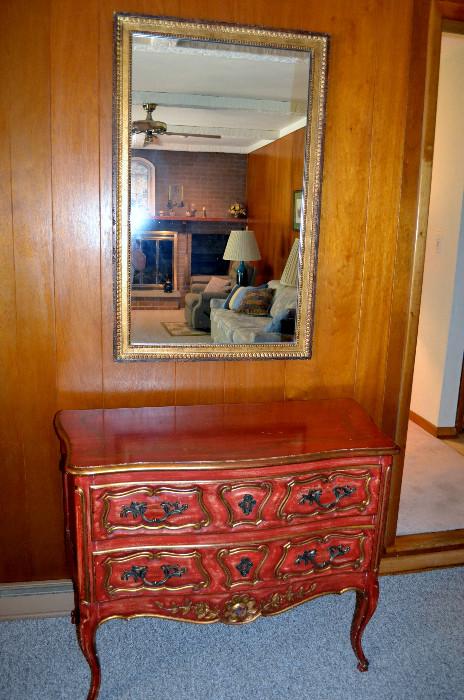 Decorator Mirrors, Red Accent Chest