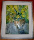 Framed Oil, Signed Frances Derman