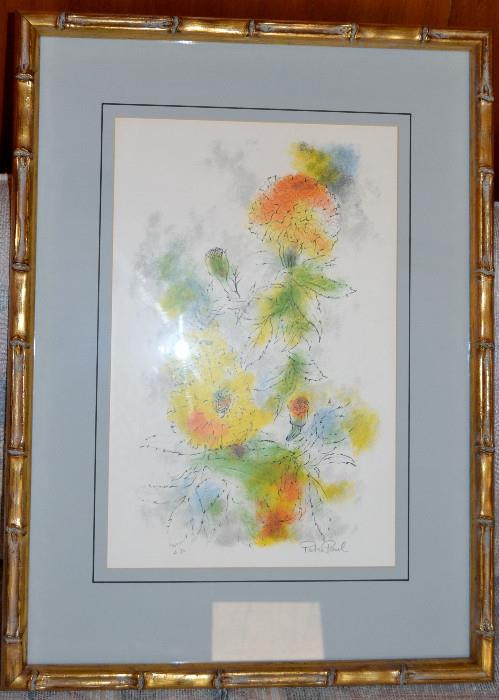Framed Watercolor, Signed Peter Paul