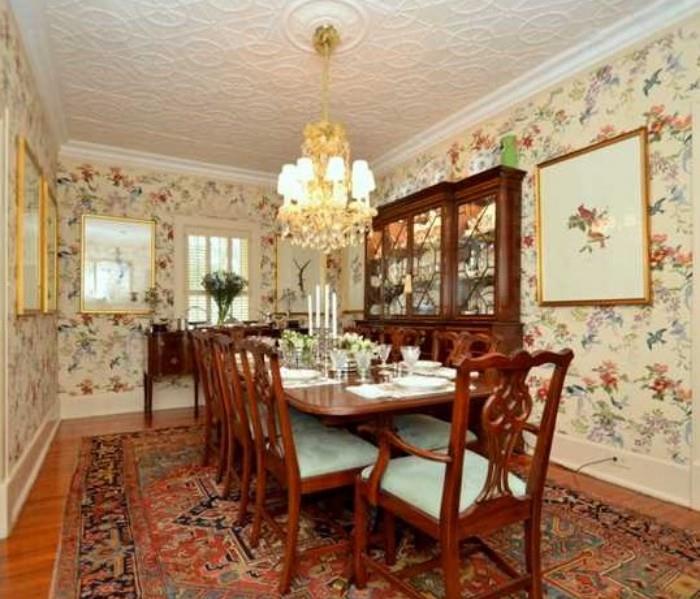 ANTIQUE CHIPPENDALE AND DUNCAN PHYFE DINING ROOM AND A HUGE COLLECTION OF ELEPHANT SIZE AUDUBON PRINTS