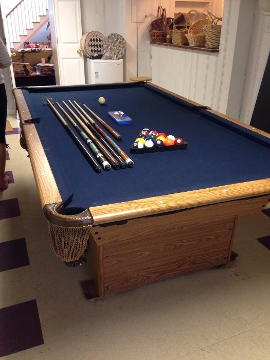 Billiards table with accessories and  Ping Pong top