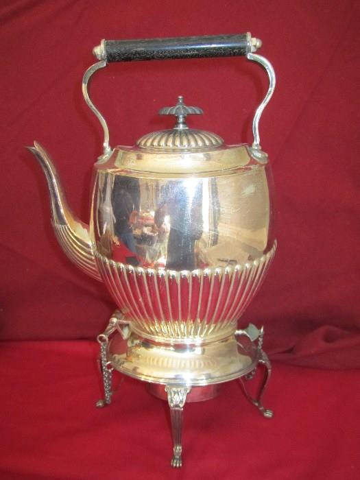Silver Plate Hot Water Urn, Classical Style, with Heating Element