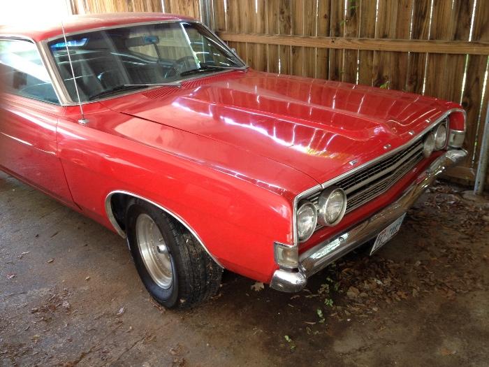 68 Ford Fairlane 500 small block V-8, a/c, good tires, new exhaust, bumper good, seat interior good, minor rust, will take appointments before sale. Please call 903 736 2413