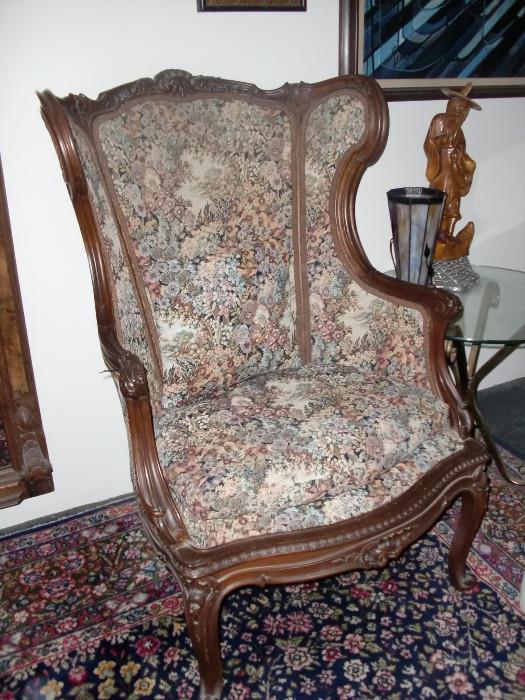Tapestry antique chair