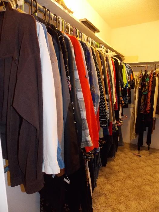 Nice men's and ladies clothing.  Ladies clothing include names like Coldwater Creek, Chico's, Lauren