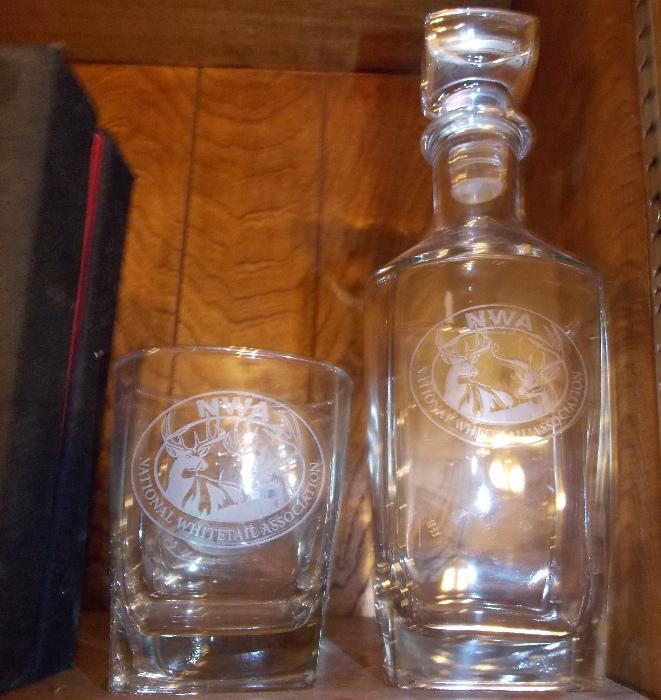 NWA decanter and glass