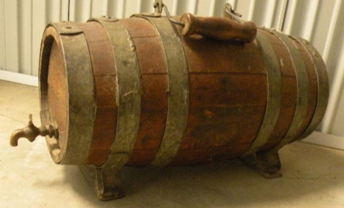 Vintage Oak Beverage Barrel 