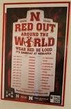 Nebraska RED OUT AROUND THE WORLD Poster