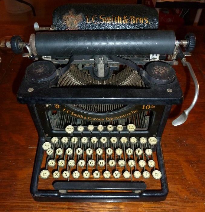 Antique L C Smith  & Bros. Typewriter; L C Smith & Crona Typewriters Inc. 