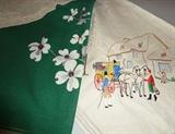 Linen, Hand Embroidered Table Clothes