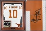 Signed & framed Vince Young jersey.