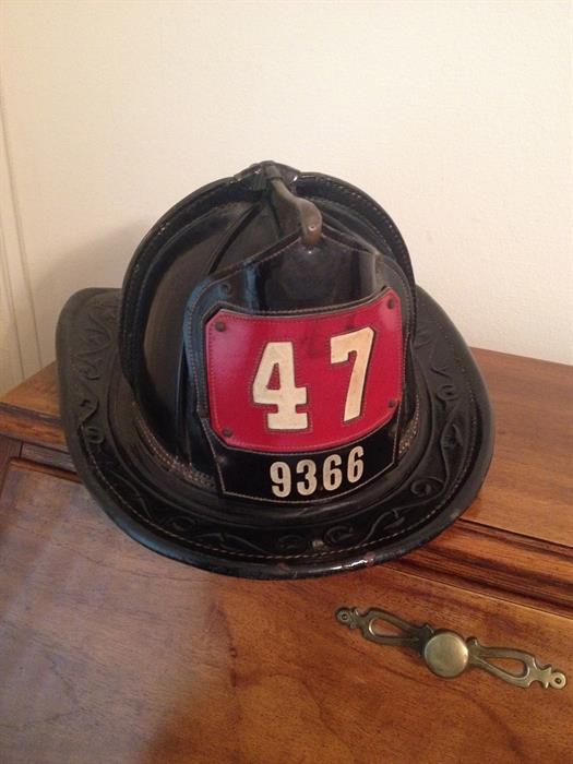 VINTAGE CAIMS & BROS. FDNY LEATHER FIRE HELMET