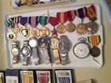 MEN'S WATCHES, ANTIQUE MEDALS AND MORE