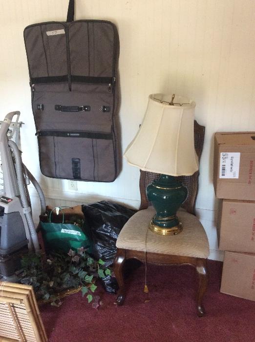 Chairs, lamps, luggage