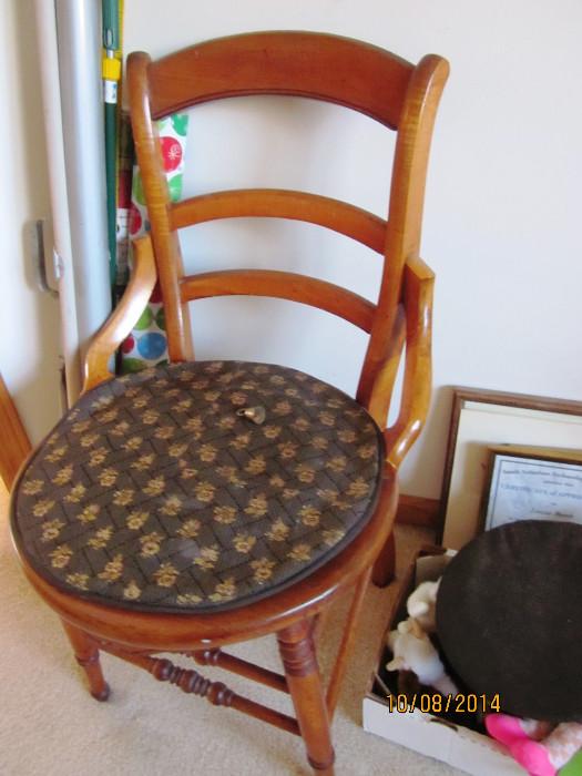 Several antique chairs