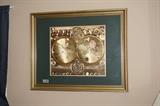 world map decorative print